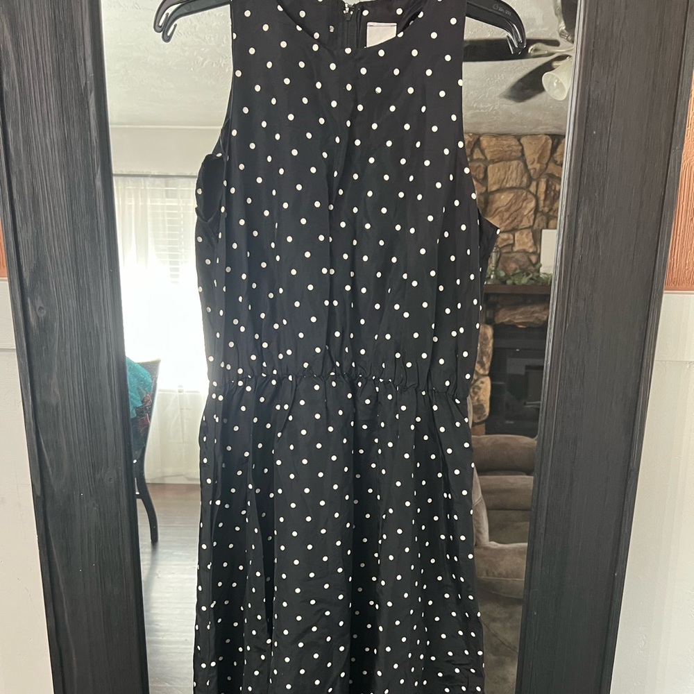 Polka Dot Parachute material dress size 15/16.